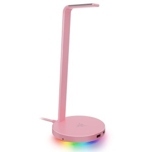 Suport casti Razer Base Station V2 Chroma Quartz, USB Hub, RGB, 7.1 Surround Sound