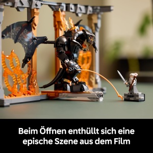 Suport de carti LEGO Der Herr der Ringe Balrog - 1201 piese, cu figurina Gandalf - Img 6