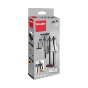 Suport de perete Metaltex Hang-up 4 pentru matura, 3 huse, set 2 bucati - Img 3