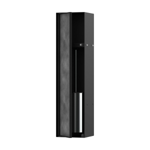 Suport de perete pentru periuta de dinti hansgrohe XtraStoris Rock, mattschwarz, cu suport pentru hartie