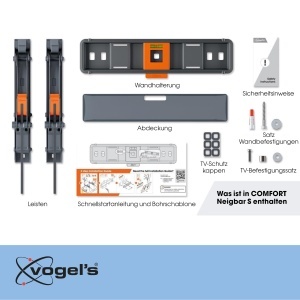 Suport de perete TV rabatabil Vogels Comfort TVM 3215 pentru televizoare de 19-43 inch max 15 kg suport TV max VESA 200x200 compatibilitate universala - Img 6