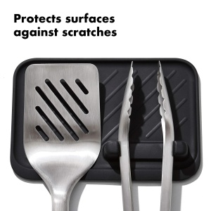 Suport din silicon pentru ustensile grill OXO Good Grips, rezistent la caldura, negru - Img 3