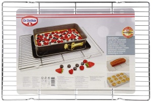 Suport Dr Oetker Tortenrost 45x30cm Argintiu Stabil pentru Racire si Decorare Torturi - Img 2