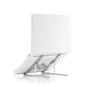 Suport Laptop InnovaGoods din Aluminiu, Faltabil, 7 Pozitii, Rucsac Inclus, Gri - Img 2