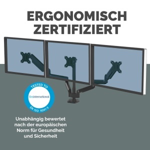 Suport monitor pentru 3 monitoare Fellowes Platinum, ajustabil, negru - Img 7