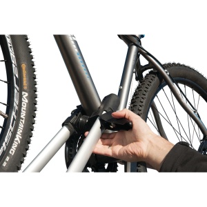 Suport pentru biciclete de acoperis auto Fischer, testat TUV GS, potrivit pentru o singura bicicleta, incarcare de pana la 15 kg, blocabil, argintiu - Img 5