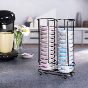 Suport pentru capsule de cafea Xavax, 26 capsule, metal, negru mat - Img 2