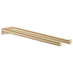 Suport pentru prosoape hansgrohe AddStoris, 2 brate, Bronz periat, 445 mm
