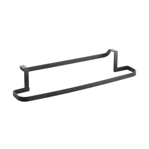 Suport pentru prosoape Metaltex Galileo Lava negru mat rezistent la rugina