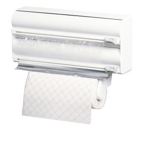 Suport pentru Rola de Bucatarie Rayen 2200, 3 Rola, Alb, Design Compact