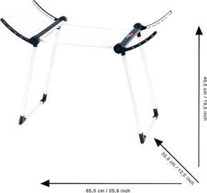 Suport pentru rufe Vileda 6735, design stabil, cu laterale pliabile, 33 cm x 65 cm x 49,5 cm - Img 3