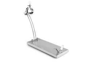 Suport pentru sunca IBILI, inox, pliabil, rotativ, 49 x 16 cm, gri