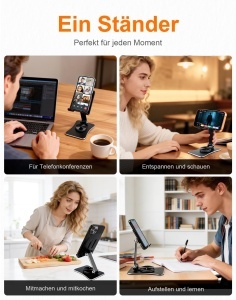Suport pentru telefon GRIFEMA GB1055, Aluminiu, 360 rotire, Faltabil - Img 7
