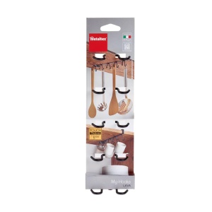 Suport pentru Ustensile Metaltex My-Hooks Lava, 10 Haken, Culoare Negru - Img 2