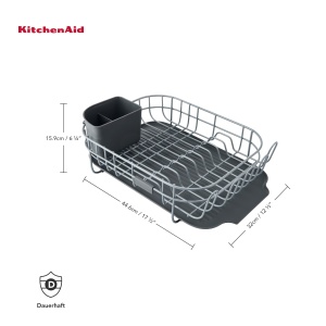 Suport pentru vase KitchenAid Compact, inox, capacitate 9 farfurii, 5 cesti - Img 3