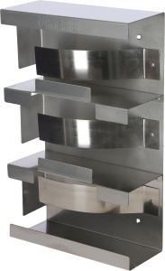 Suport perete pentru manusi de unica folosinta Kerbl din inox, montare flexibila