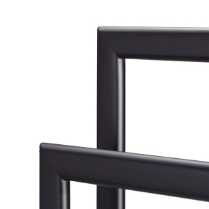 Suport prosoape Relaxdays, 2 stange, otel, 81 x 49 x 20 cm, negru - Img 7