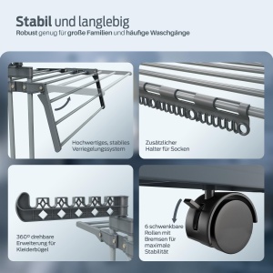 Suport rufe PORTENTUM Turm, 4 niveluri, capacitate 40 kg, 24 suporti - Img 6