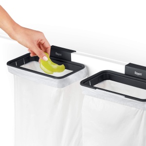 Suport sac de gunoi Rayen pentru usa cu capac gri inchis 245x135x55 cm - Img 6