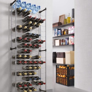 Suport sticle Metaltex Merlot 383748099 48 sticle extensibil montare pe perete - Img 2