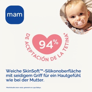 Suport suzeta MAM Supreme, Silicon, 2-6 luni, Roz mat, Auto-sterilizare - Img 2