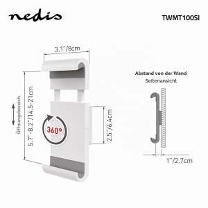 Suport Tableta NEDIS - Montare pe Perete - 7-12 inch - Rotire 360 - Img 4