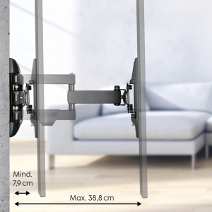 Suport TV Hama, 19-50 inch, negru, inclinabil si rotativ, 25 kg - Img 4