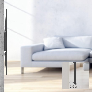 Suport TV Hama, fix, pentru televizoare de 37-120 inch, capacitate 100 kg, negru - Img 4