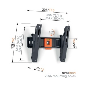 Suport TV inclinabil Vogels Quick TVM 1215 pentru televizoare de 19-43 inch, max. 15 kg - Img 7