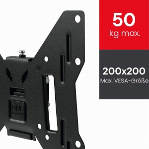 Suport TV Negru One for All WM2221, Neigabil, 13-43 inch, VESA 75x75-200x200 - Img 4