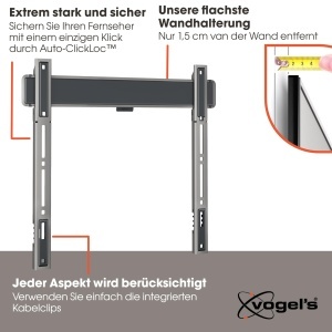 Suport TV Vogels Elite TVM 5405 pentru televizoare 32-77 inch, 75 kg, VESA 400x400 - Img 3