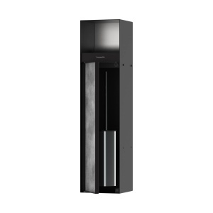 Suport WC cu perie si suport pentru hartie hansgrohe XtraStoris Rock, Mattschwarz