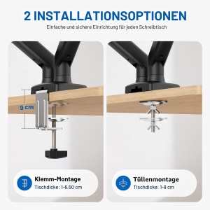 Support Monitor Dual GRIFEMA, pentru 13-32 inch, ajustabil, capacitate 9kg - Img 8