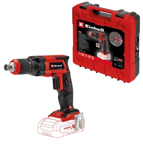 Surubelnita fara fir pentru gips-carton Einhell TE-DY 18 Li-Solo Power X-Change (litiu-ion, 18 V, 4000 min-1, opritor de adancime, functionare continua, fara baterie si incarcator, incl. carcasa)
