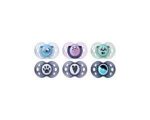 Suzeta Tommee Tippee Anytime forma ortodontica simetrica silicon fara BPA 18-36m 2buc multicolor