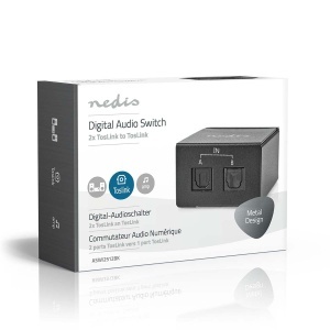 Switch audio digital Nedis 2 intrari TosLink, iesire TosLink, metalic, negru - Img 8