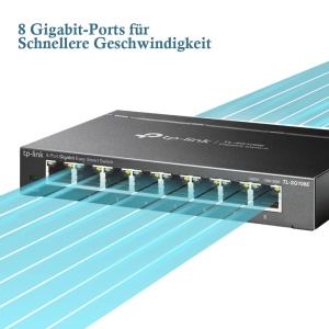 Switch gestionat TP-Link TL-SG108E, 8 porturi Gigabit, negru - Img 3