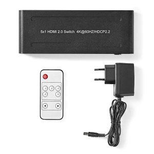 Switch HDMI NEDIS cu 5 Intrari si 1 Iesire, 4K la 60 fps - Img 3
