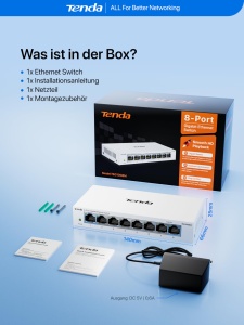 Switch LAN Tenda TEG1008M, 8 Porturi Gigabit, Igienic, Fara Ventilator - Img 9