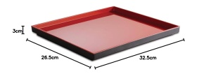 Tableta din melamina APS 15456 GN 12, 32,5 x 26,5 cm, negru matrosu lucios - Img 2