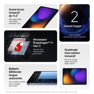 Tableta Xiaomi Pad 7, 128GB, 8GB RAM, 11.2 inch, Albastra - Img 4
