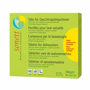 Tablete pentru masina de spalat vase Sonett, 25 x 20 g, 100 biodegradabile