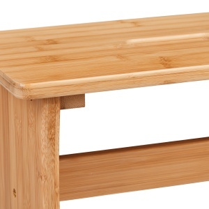 Taburet din bambus Relaxdays, 20.5 x 40 x 22 cm, rezistent la umiditate - Img 6
