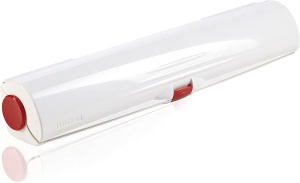 Taietor de folie Leifheit Perfect Cut cu design mobil dozator de taiere pentru latimea rolei de 33 cm dozator de folie alimentara cu muchie de taiere