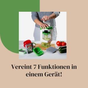 Taietor legume Genius Nicer Dicer Julietti, 13 accesorii, 1200 ml, Verde - Img 2