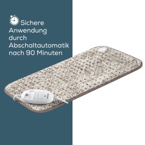 Tampon de incalzire Beurer HK 123 XXL Nordic, tampon termic dragalas cu 3 niveluri de temperatura si oprire automata, spalabil la masina, fabricat in Europa, format XXL 60 x 30 cm, aspect blana - Img 4