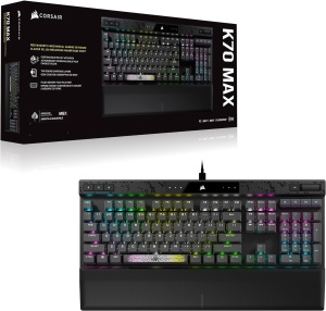 Tastatura de gaming Corsair K70 MAX RGB, mecanica, magnetica, gri - Img 8