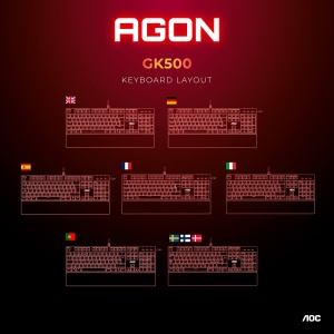 Tastatura Gaming AOC GK500 - RGB, Anti-Ghosting, Outemu Red - Img 8