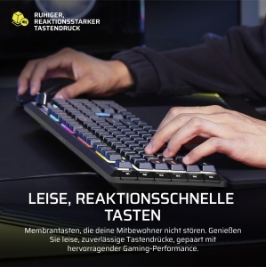 Tastatura Gaming Corsair Skiff 100 Plus, RGB, 6 G-taste, Negru - Img 8