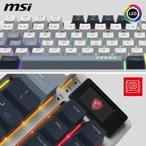 Tastatura Gaming MSI Forge GK600 TKL Wireless Sky, mecanica, RGB, conectivitate multipla - Img 5